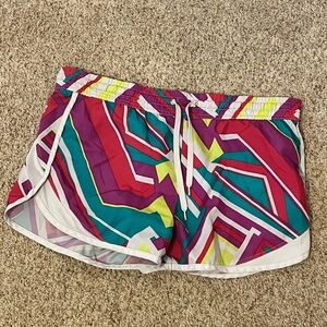Fila Pink and Purple Athletic Shorts Vibrant Design